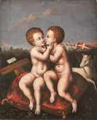 Jesus und Johannes als Kinder, sich umarmend Deutsche od. Flämische Schule - 1. H. 16.