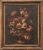 Satz von drei Blumenstillleben Neapolitanische Schule um 1700 Öl/Lwd. 43 x 36 cm. - Dieses Los wurde