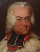 Portrait eines Fürstbischofs mit Deutschordenskreuz18. Jh.Öl/Lwd., auf Platte aufgezogen. 44 x 33,