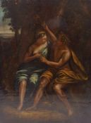 Landschaft mit Daphnis und ChloeHolländische Schule des 17./18. JahrhundertsÖl/Holz. 37,5 x 28,2 cm;