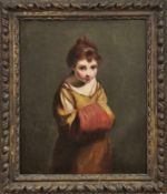 Reynolds, Joshua - UmkreisMädchen mit Muff(Plympton-Earl's 1723-1792 London) Öl/Lwd., doubl. 77 x 64