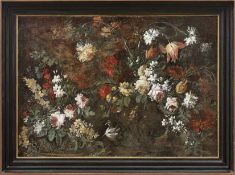 Caffi, Margaritha (Attrib.)Blumenstillleben(Cremona 1647-1710 Mailand) Üppig aufgeblühte Bouquets in