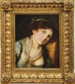 Greuze, Jean-Baptiste - SchuleBildnis eines jungen MädchensFrankreich, 19. Jh. Öl/Lwd. 41 x 34 cm.