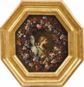 Brueghel, Abraham & Carlo Maratta (Attrib.)Pendants mit Verkündigung an Maria(Antwerpen 1631-1690