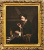 Bildnis eines wohlhabenden Herren beim KaffeetrinkenFrankfurter Kreis, 18. Jh.Öl/Lwd., randdoubl. 52