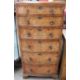 A reproduction walnut chest with six graduated drawers on bracket feet together with another chest - Image 2 of 3