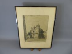 W. Nicholson (1872-1949) entitled Grammar School, Magdalen, signed in pencil lower left margin,