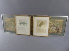 Three Antique Topographical Views.