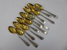 A Quantity of Twelve Georgian Berry Spoons.