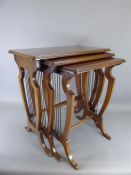 A Mahogany Three Piece Nest of Tables