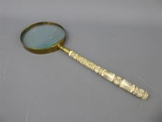 A 19th Century Carved Ivory Parasol Handle.