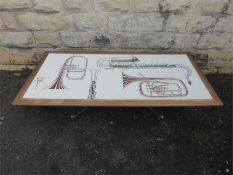 A Ward & Bark Oak Framed Occasional Table.