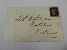 1d Black Plate 5 KI tied by Red Maltese Cross.