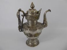 An Antique Tibetan Silver Wine Ewer