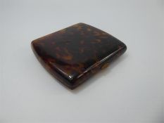 A Late Victorian Tortoiseshell Cigarette Case