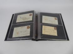 A Stamp Album of 1841 1d Reds All Plated on Thirty Eight Covers