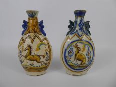 A Pair of 19th Century Spanish Majolica Vases