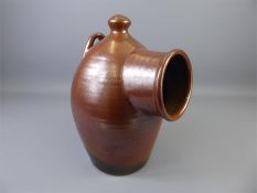 A Terracotta Glazed Salt Cellar