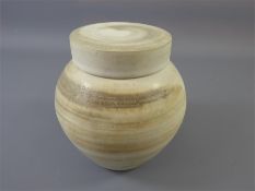 Stoneware Ash Glazed Pot and Cover possibly David Leach