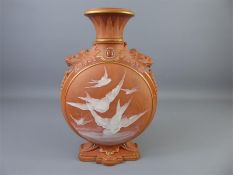 Watcombe Torquay Terracotta Moon Flask