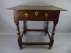 An Antique Oak Occasional Table