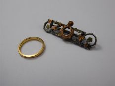 Antique Silver and Gold Sweetheart Brooch