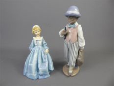 A Doughty Figure of a Girl in Grandmother's Dress