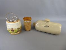 A Pottery Biscuit Barrel