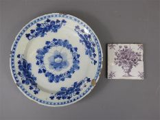 A 19th Century Blue and White Delft Charger