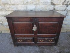 An Antique Oak Mule Chest