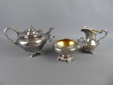 Silver Plated Continental Tea Trio