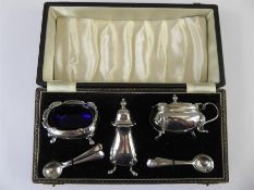 A Silver Cruet Set