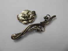Georg Arthur Jensen (1866-1935) Danish Silver Floral Brooch