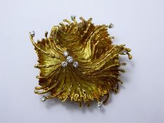 18ct Yellow Gold and Diamond Brooch David Thomas