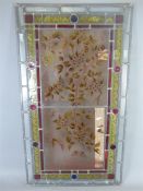 An Antique Decorative Stained Glass Panel