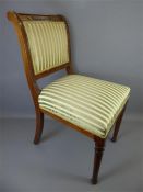 A Pair of Green Regency Stripe Dining Chairs