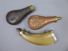 Two Antique Powder Flasks