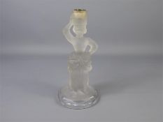 Rene Lalique Glass Figural Oil Lamp Base