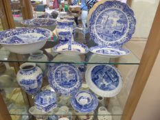 A Collection of Spode Blue and White Porcelain