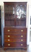 A Late Georgian Mahogany Drop Front Secretaire