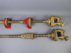 Two Vintage Stage Props Staffs from the Royal Shakespearean Company in Stratford