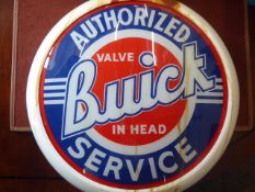 A Vintage Glass Buick Petrol Pump Globe