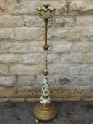 After Royal Doulton Brass and Ceramic Standard Lamp