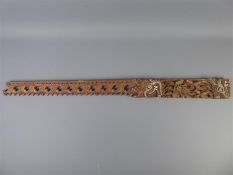 An Antique Malagan/Oceania Ceremonial Painted Wood Frieze