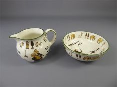 A Royal Doulton Nursery Ware Jug and Bowl