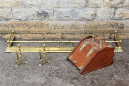 An Edwardian-Style Brass Fire Fender
