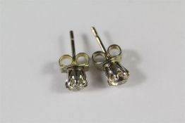 A Pair of 18ct White Gold Diamond Stud Earrings