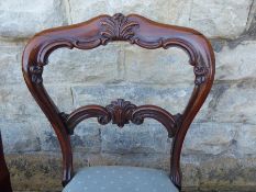 Four Victorian Rosewood Dining Chairs