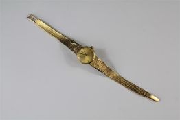 A Lady's Omega 9ct Yellow Gold Wrist Watch