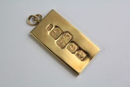 A 9ct Gold Ingot